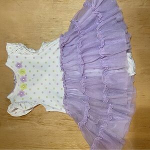 Little Me Purple and Yellow Ruffled Tiered Sundress